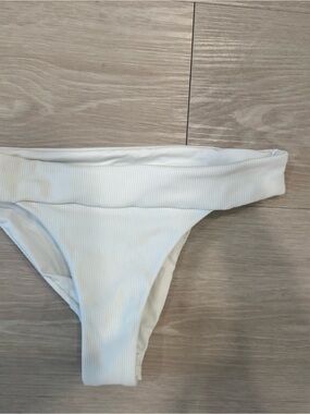 Classic White Ribbed Bikini Bottom - Women Swim Summerful